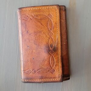 Vintage Buxton Leather Tooled Key Case